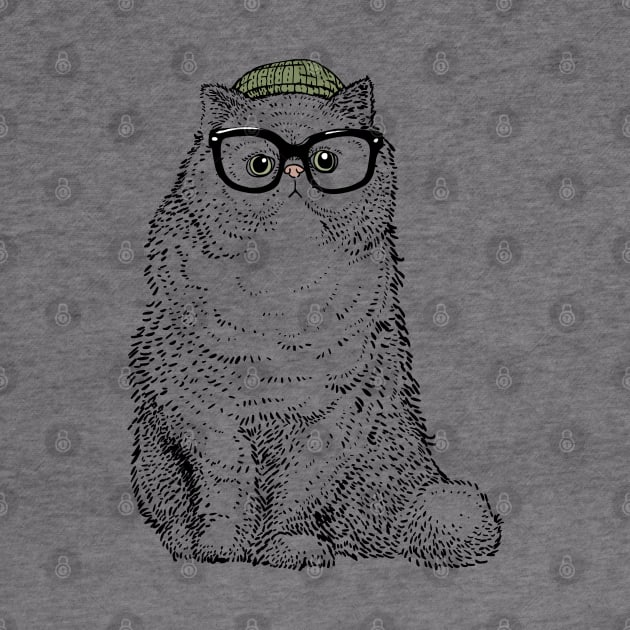 Hipster Cat Cat by huebucket